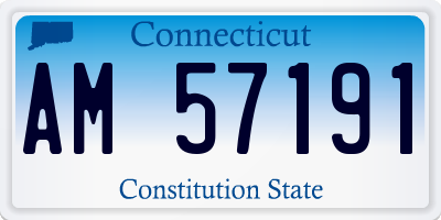 CT license plate AM57191