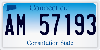 CT license plate AM57193
