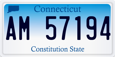 CT license plate AM57194