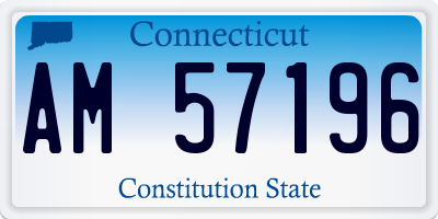 CT license plate AM57196