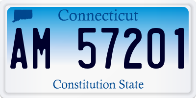 CT license plate AM57201