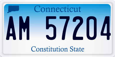 CT license plate AM57204