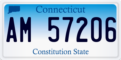 CT license plate AM57206