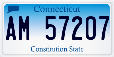 CT license plate AM57207