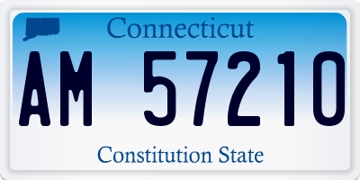 CT license plate AM57210