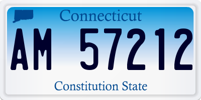 CT license plate AM57212