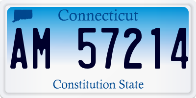 CT license plate AM57214