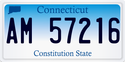 CT license plate AM57216