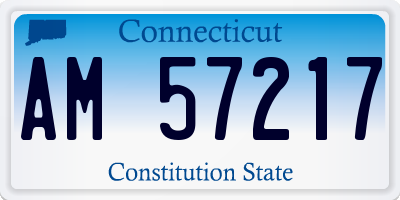 CT license plate AM57217
