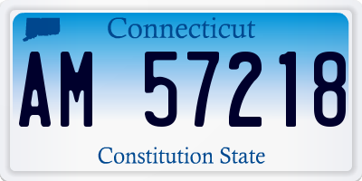 CT license plate AM57218