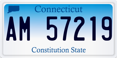 CT license plate AM57219