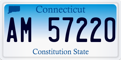 CT license plate AM57220