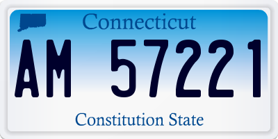 CT license plate AM57221
