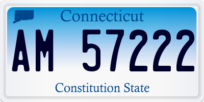 CT license plate AM57222