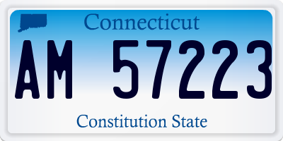 CT license plate AM57223