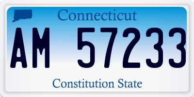 CT license plate AM57233