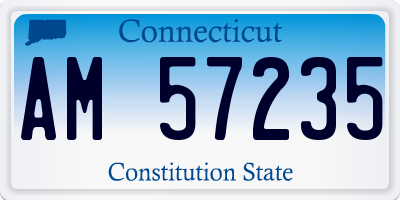 CT license plate AM57235