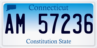 CT license plate AM57236