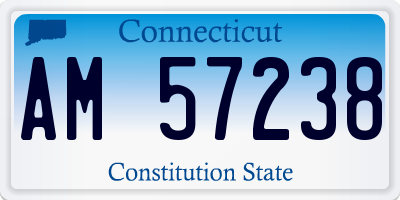 CT license plate AM57238