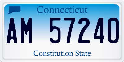 CT license plate AM57240