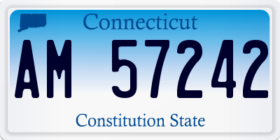CT license plate AM57242