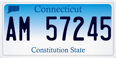 CT license plate AM57245