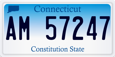 CT license plate AM57247