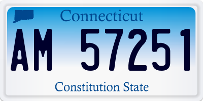 CT license plate AM57251