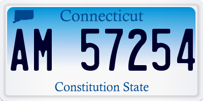 CT license plate AM57254