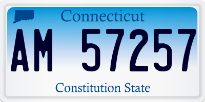 CT license plate AM57257