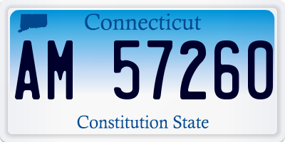 CT license plate AM57260