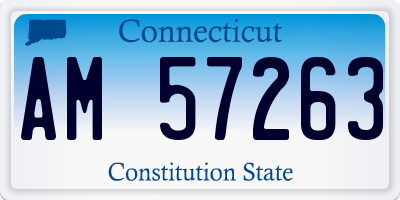 CT license plate AM57263