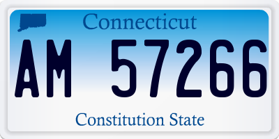 CT license plate AM57266