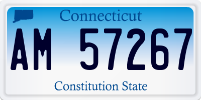 CT license plate AM57267