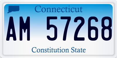 CT license plate AM57268