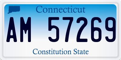 CT license plate AM57269