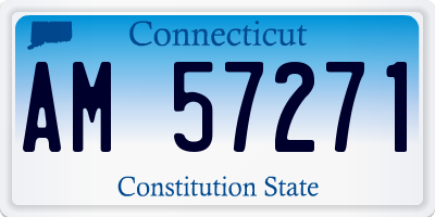 CT license plate AM57271