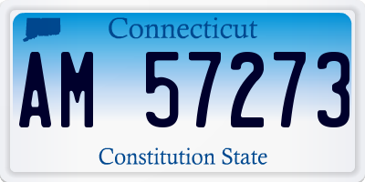 CT license plate AM57273