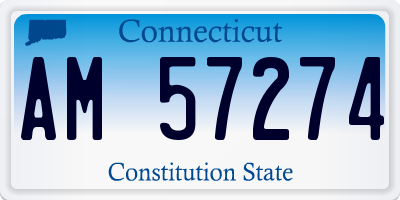 CT license plate AM57274