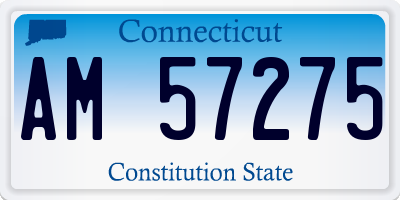 CT license plate AM57275