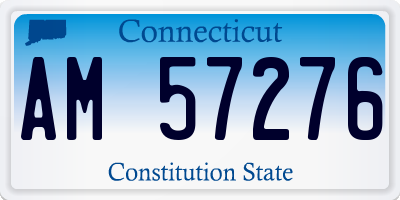 CT license plate AM57276