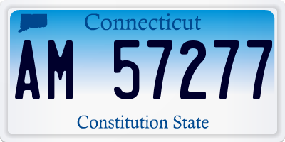 CT license plate AM57277