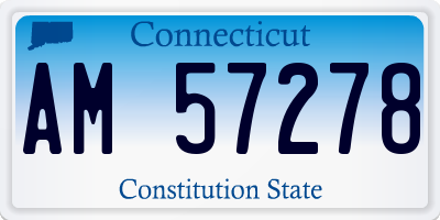 CT license plate AM57278