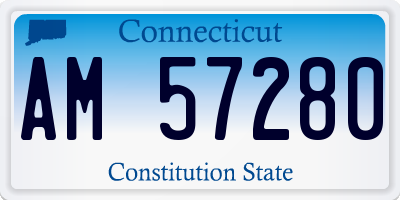 CT license plate AM57280