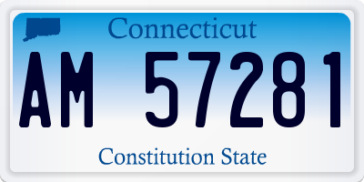 CT license plate AM57281
