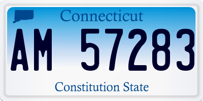 CT license plate AM57283