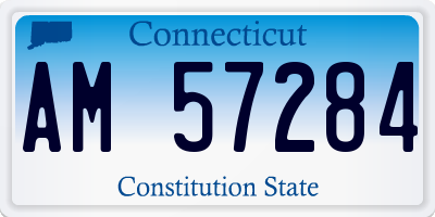 CT license plate AM57284