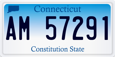 CT license plate AM57291