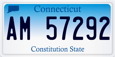 CT license plate AM57292