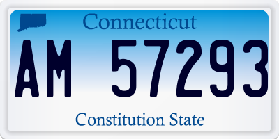 CT license plate AM57293